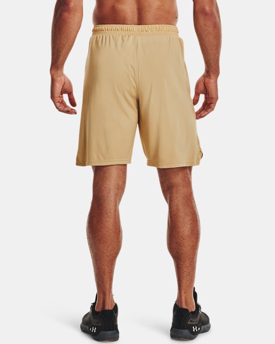 Men's UA Locker 9" Pocketed Shorts, Yellow, pdpMainDesktop image number 1